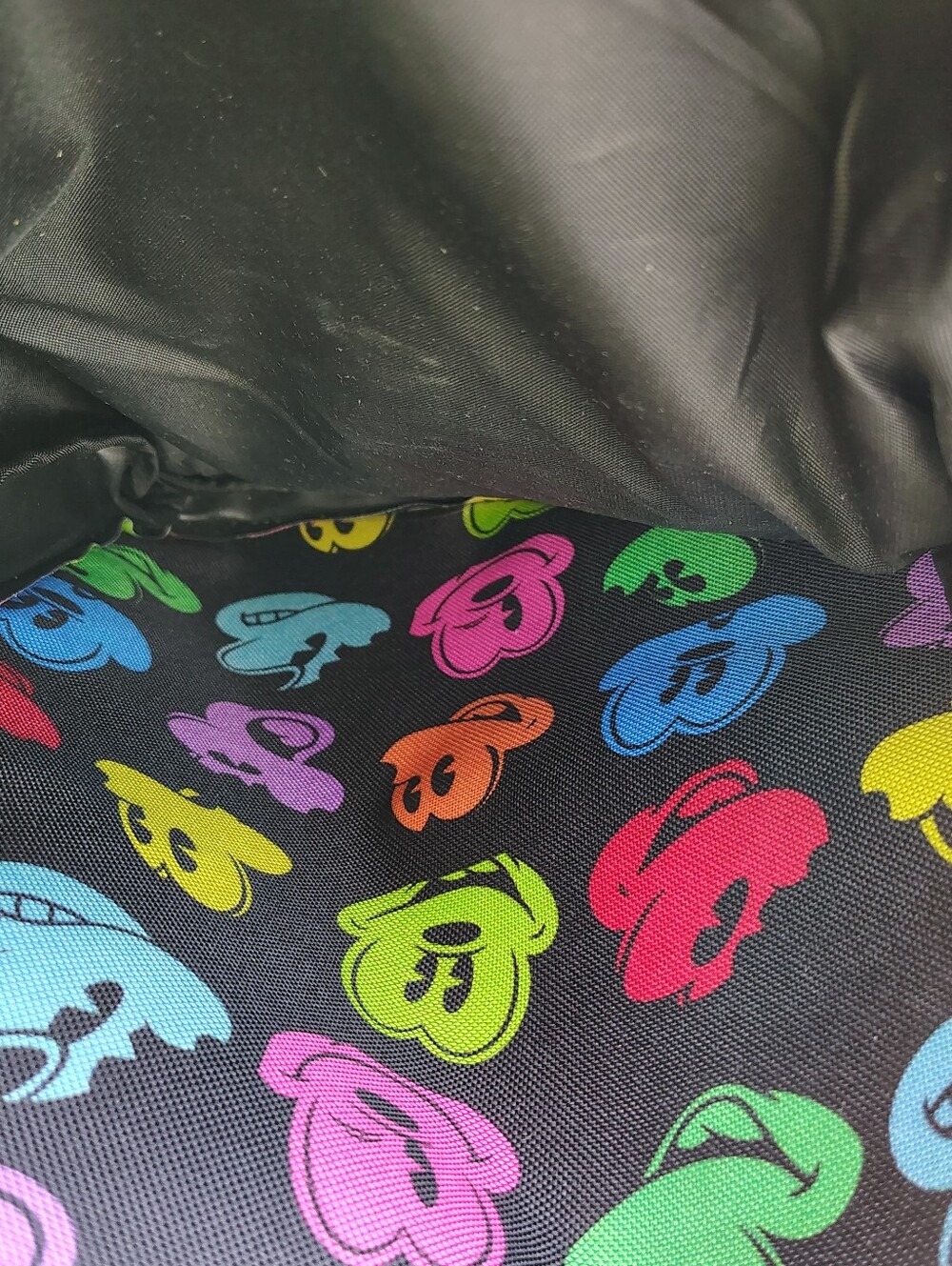 Authentic Disney Parks Mickey Mouse Black Multicolor Silhouette Large Backpack - Picture 10 of 12